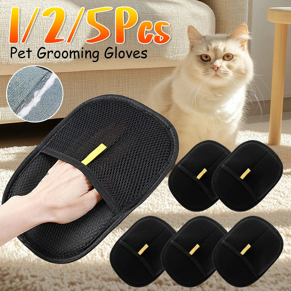 Pet Hair Remover Glove – Double-Sided Grooming Brush for Dogs & Cats