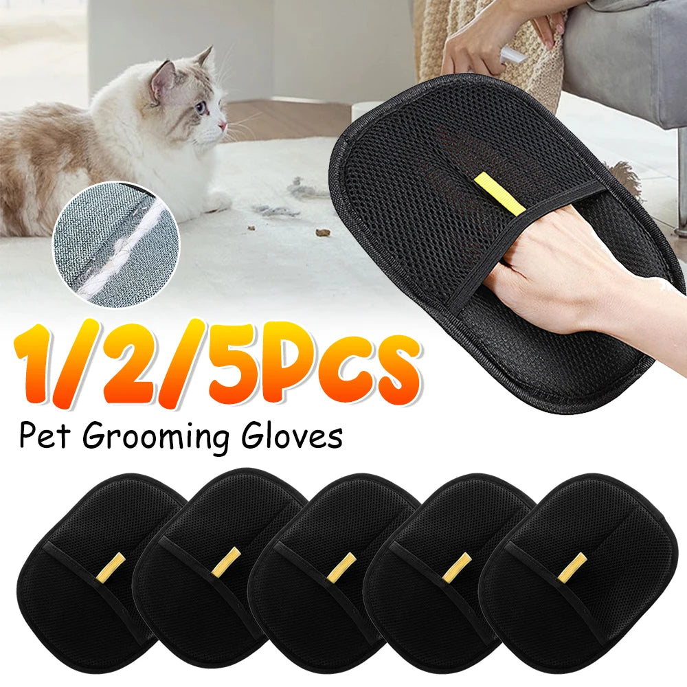 Pet Hair Remover Glove – Double-Sided Grooming Brush for Dogs & Cats