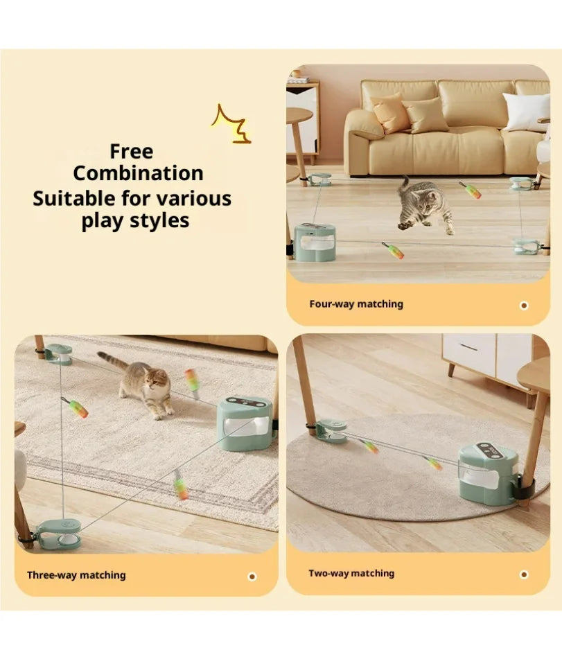 Interactive Cat Running Wheel Toy – Indoor Treadmill with Remote & Bird Sound